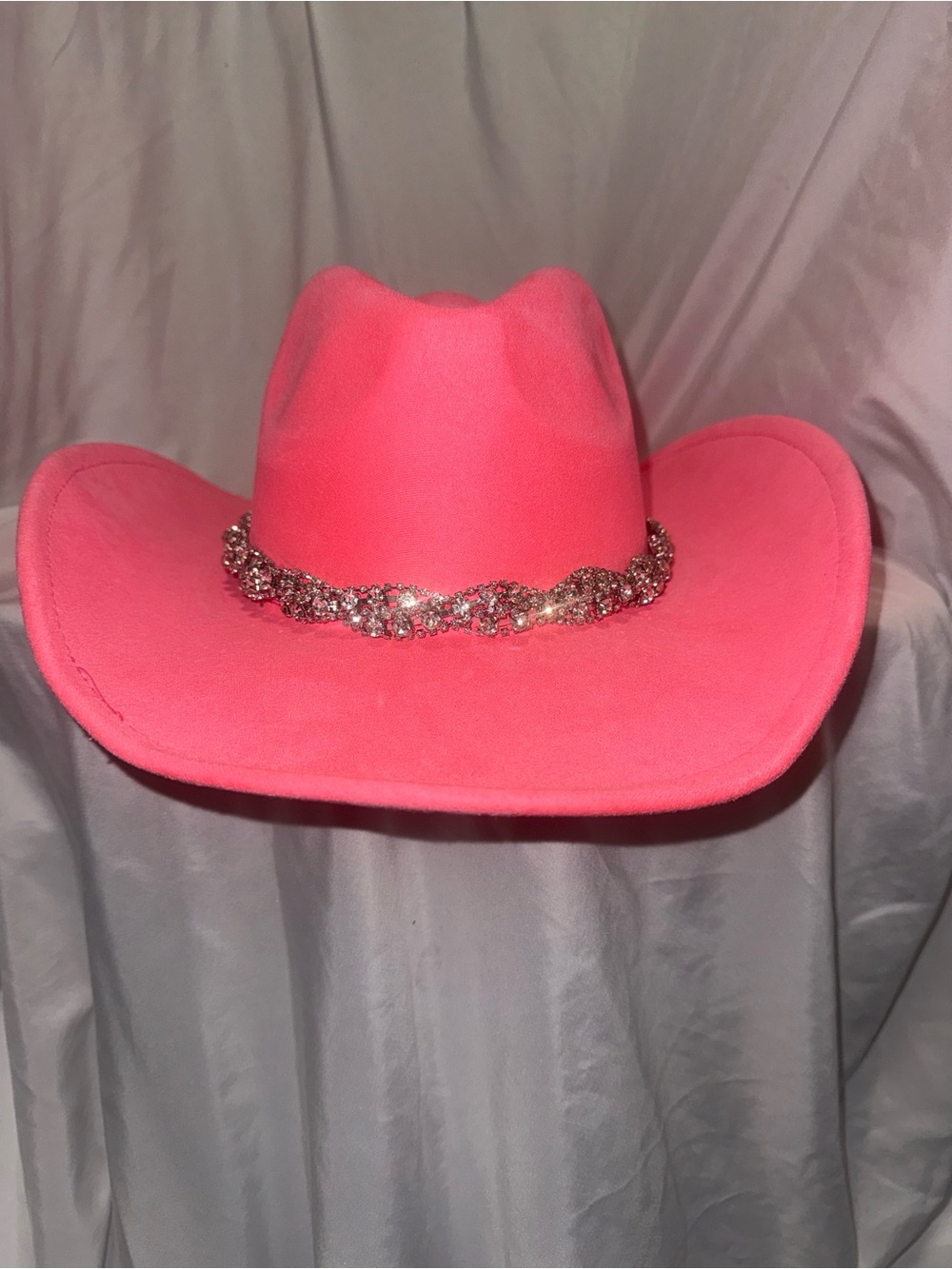 Pink Women's Rhinestone Cowgirl Hat